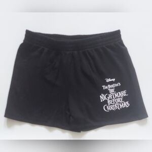 Disney Size XL The Night Before Christmas Black Shorts Elastic Waist
